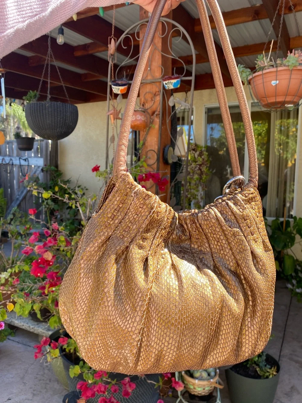 Brighton hobo bag with flower charm